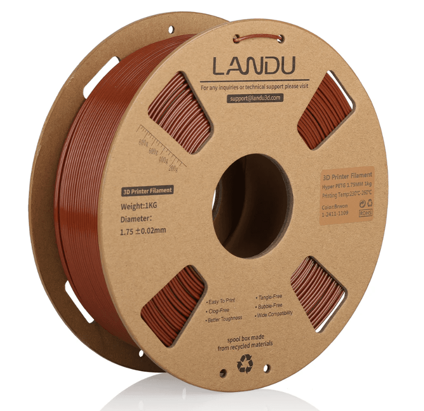 Landau PLA Pro 1.75mm 1kg — Brown in Brown