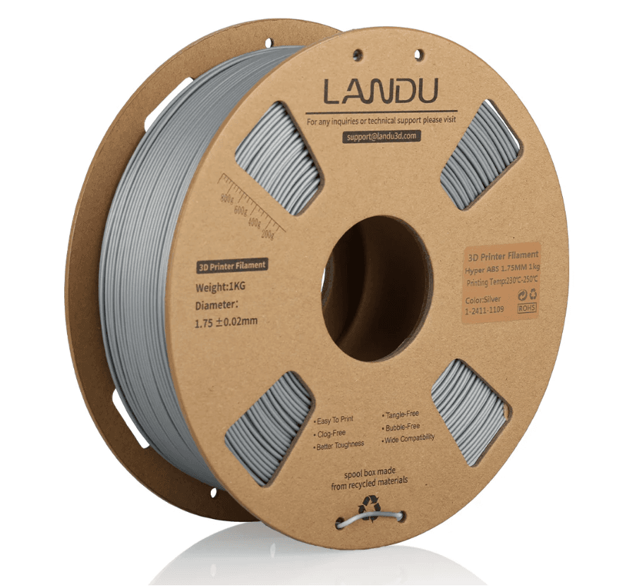 Landau PLA Basic 1.75mm 1kg — Silver in Silver
